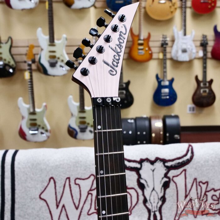 Jackson American Series Virtuoso Streaked Ebony Fingerboard Satin Shell Pink 7.80 lbs - Image 5