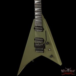 Jackson American Series Rhoads RR24 FR Floyd Rose Ebony Fingerboard Matte Army Drab 7.95 lbs - Image 3