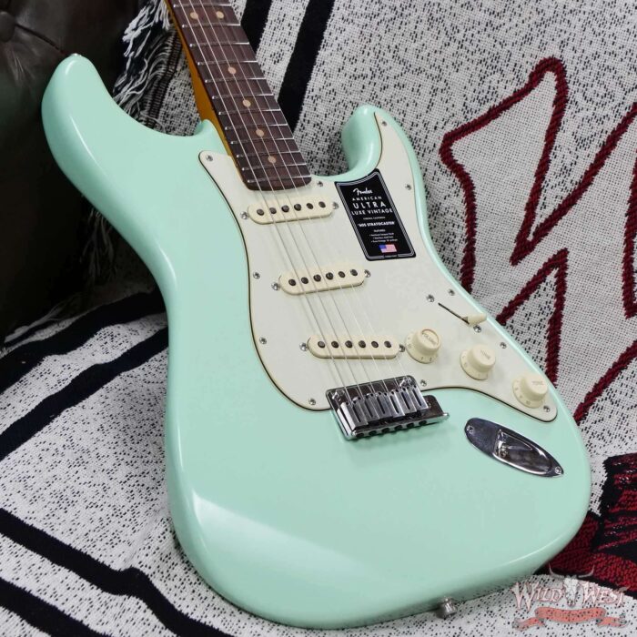 Fender American Ultra Luxe Vintage '60s Stratocaster Rosewood Fingerboard Surf Green 7.70 lbs - Image 6