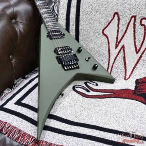 Jackson American Series Rhoads RR24 FR Floyd Rose Ebony Fingerboard Matte Army Drab 7.95 lbs - Image 6