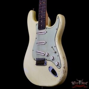 Fender Custom Shop Ron Jessurun Apprentice Built Modernized 1960 Stratocaster Relic Super Aged Olympic White 7.45 lbs - Image 2