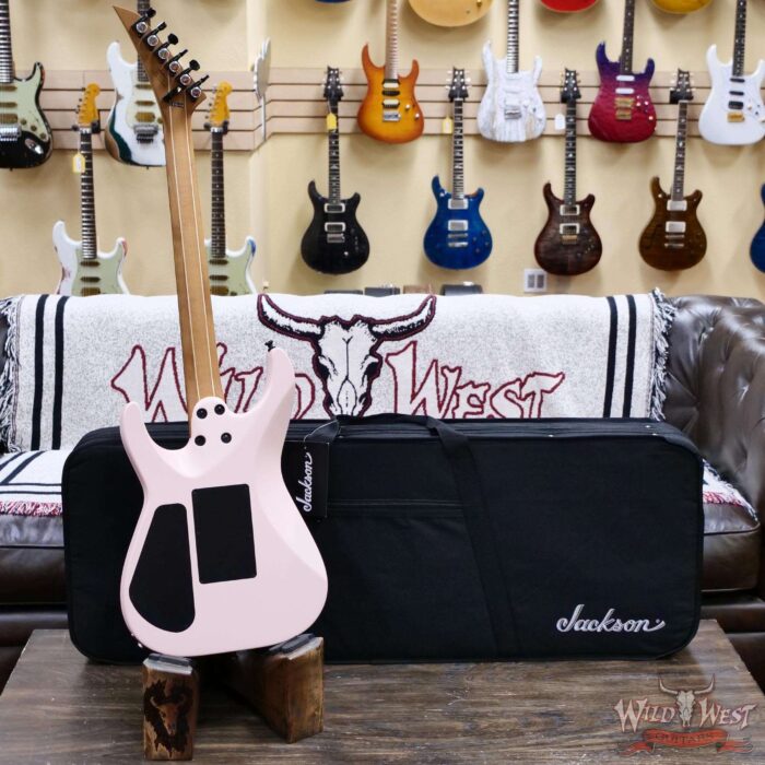 Jackson American Series Virtuoso Streaked Ebony Fingerboard Satin Shell Pink 7.80 lbs - Image 7