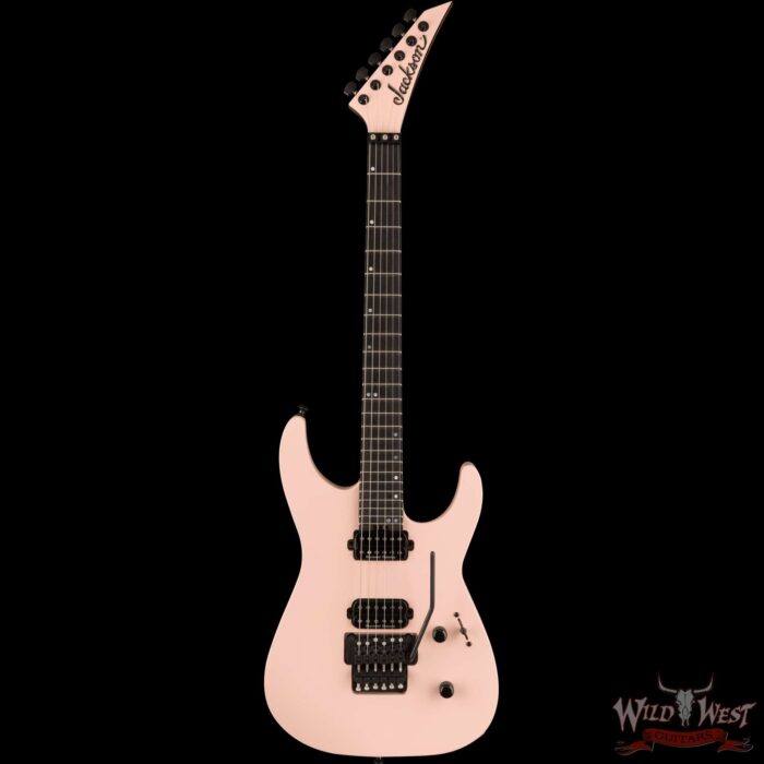 Jackson American Series Virtuoso Streaked Ebony Fingerboard Satin Shell Pink 7.80 lbs - Image 3