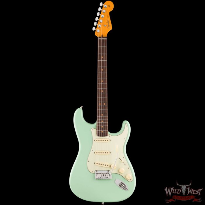 Fender American Ultra Luxe Vintage '60s Stratocaster Rosewood Fingerboard Surf Green 7.70 lbs - Image 3