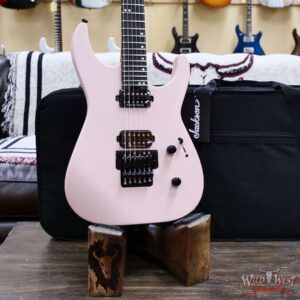 Jackson American Series Virtuoso Streaked Ebony Fingerboard Satin Shell Pink 7.80 lbs - Image 6