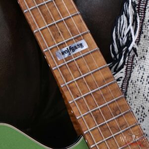 EVH Custom Shop USA HS Wolfgang Bare Knuckle Pickups Roasted Flame Maple Neck Tune-O-Matic Bridge Cadillac Green 7.65 lbs - Image 9