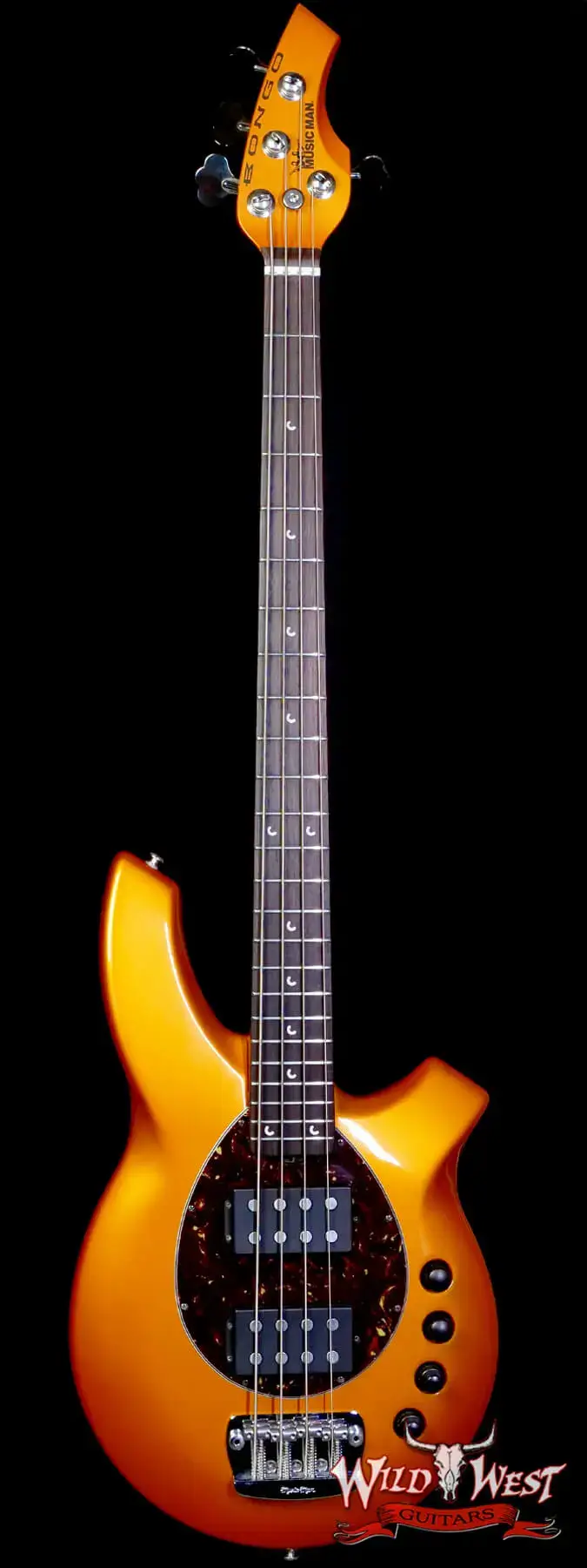 2007-EBMM-F18845-Main 2007 Ernie Ball Music Man Bongo 4 HH Rosewood Fingerbooard Desert Gold (Orange) 9.45 lbs - Image 1