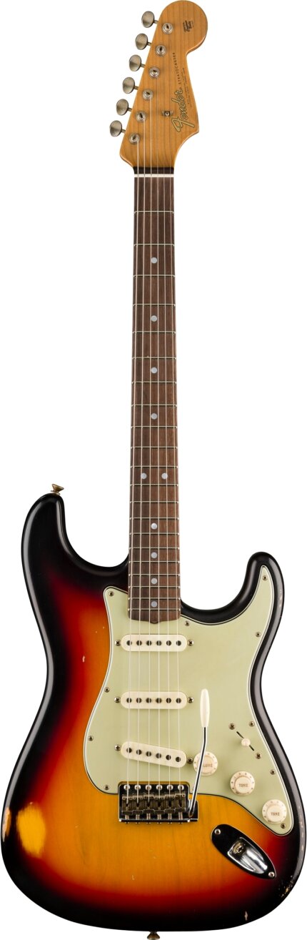 Fender Custom Shop Andy Hicks Masterbuilt 1964 Stratocaster Brazilian Rosewood Josefina Hand-Wound Pickups Joueneyman Relic Target 3 Tone Sunburst (US Only / No International Shipping)
