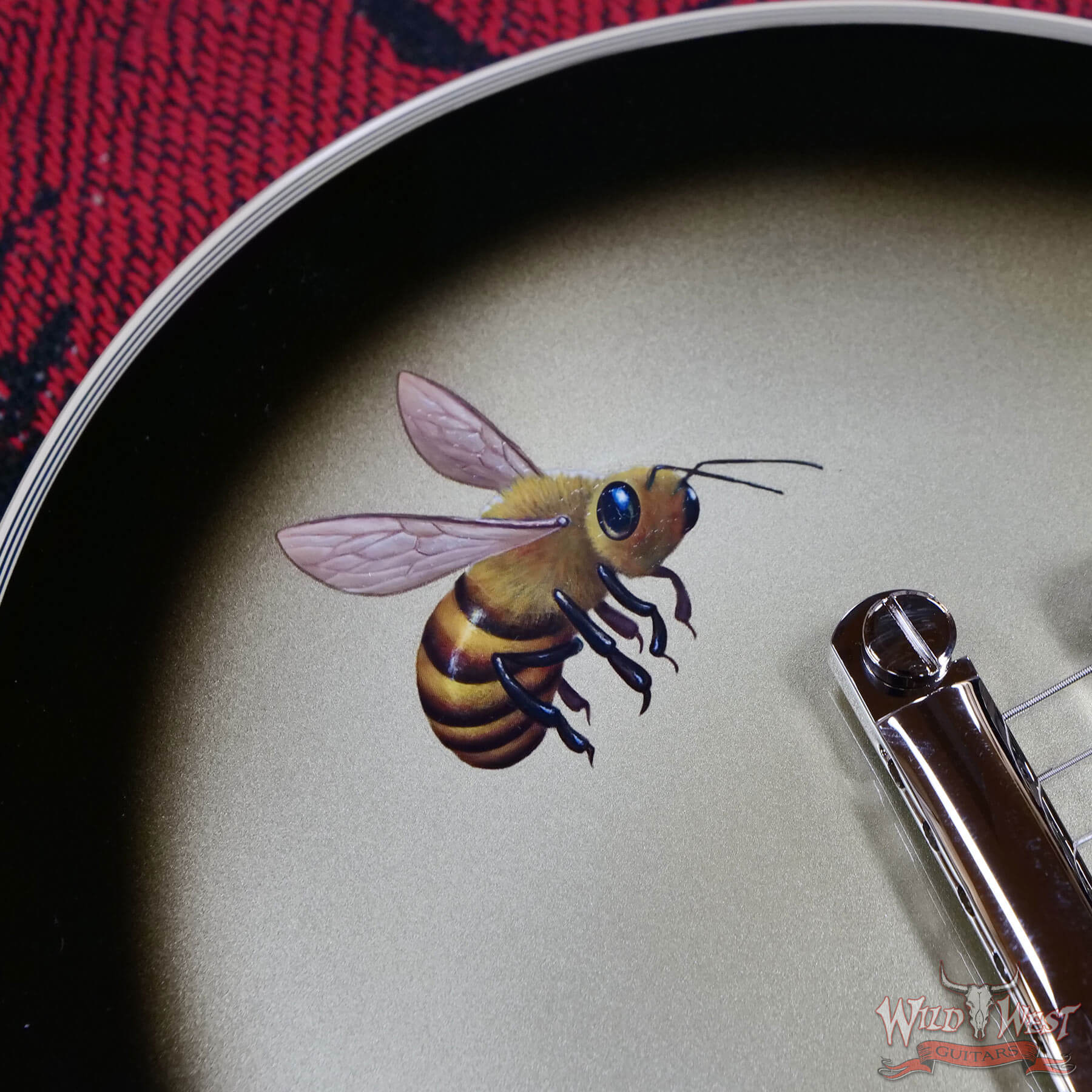 Epiphone-23061526595-D4 Epiphone Adam Jones Les Paul Custom Art Collection Mark Ryden’s “Queen Bee” Antique Silverburst 9.80 lbs - Image 7