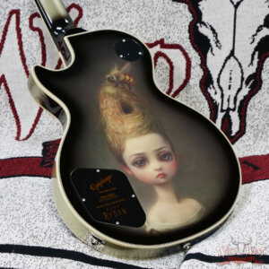 Epiphone Adam Jones Les Paul Custom Art Collection Mark Ryden’s “Queen Bee” Antique Silverburst 9.80 lbs - Image 10