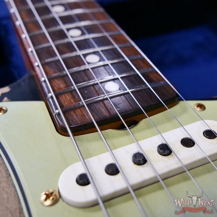 Fender Custom Shop Levi Perry Masterbuilt 1962 Stratocaster Brazilian Rosewood Heavy Relic Black with Gold Hardware 7.65 lbs (US Only / No International Shipping) - Image 9