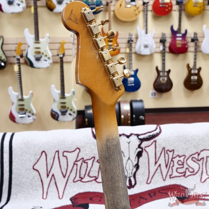 Fender Custom Shop Levi Perry Masterbuilt 1962 Stratocaster Brazilian Rosewood Heavy Relic Black with Gold Hardware 7.65 lbs (US Only / No International Shipping) - Image 13