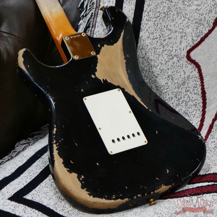 Fender Custom Shop Levi Perry Masterbuilt 1962 Stratocaster Brazilian Rosewood Heavy Relic Black with Gold Hardware 7.65 lbs (US Only / No International Shipping) - Image 14