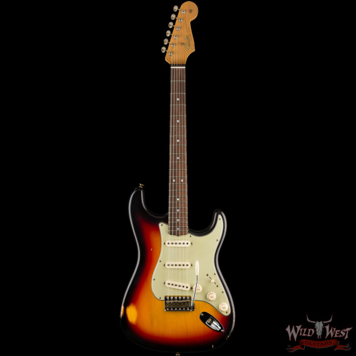 Fender Custom Shop Andy Hicks Masterbuilt 1964 Stratocaster Brazilian Rosewood Josefina Hand-Wound Pickups Joueneyman Relic Target 3 Tone Sunburst (US Only / No International Shipping) - Image 3
