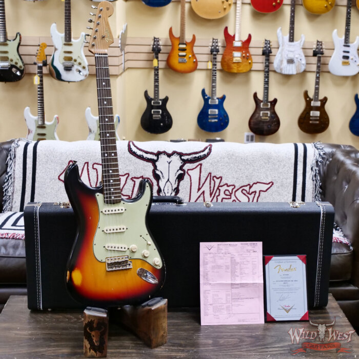 Fender Custom Shop Andy Hicks Masterbuilt 1964 Stratocaster Brazilian Rosewood Josefina Hand-Wound Pickups Joueneyman Relic Target 3 Tone Sunburst (US Only / No International Shipping) - Image 8