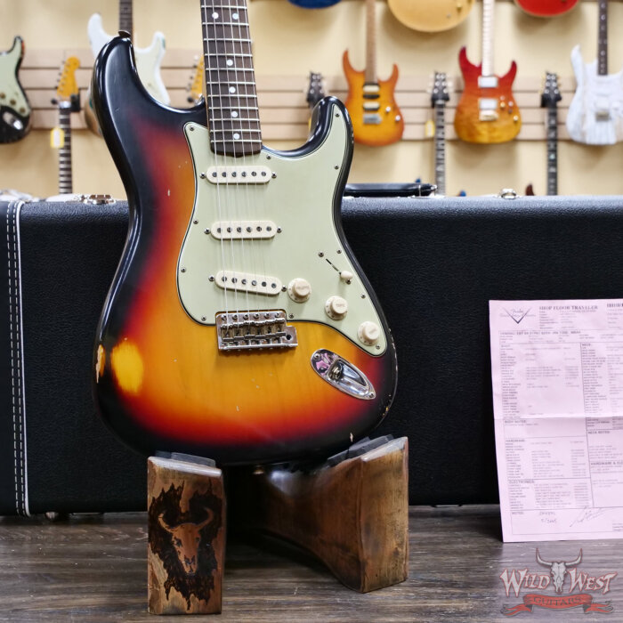 Fender Custom Shop Andy Hicks Masterbuilt 1964 Stratocaster Brazilian Rosewood Josefina Hand-Wound Pickups Joueneyman Relic Target 3 Tone Sunburst (US Only / No International Shipping) - Image 10