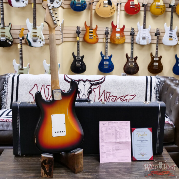 Fender Custom Shop Andy Hicks Masterbuilt 1964 Stratocaster Brazilian Rosewood Josefina Hand-Wound Pickups Joueneyman Relic Target 3 Tone Sunburst (US Only / No International Shipping) - Image 12