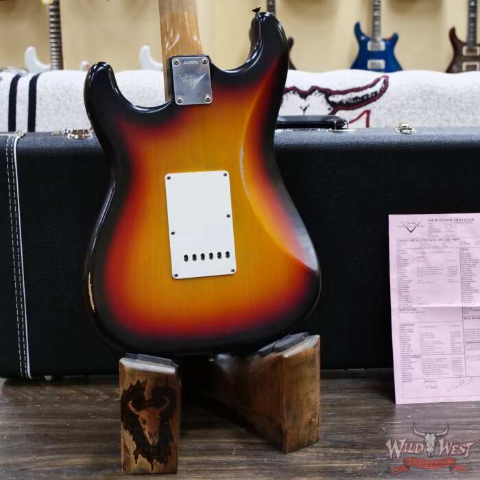 Fender Custom Shop Andy Hicks Masterbuilt 1964 Stratocaster Brazilian Rosewood Josefina Hand-Wound Pickups Joueneyman Relic Target 3 Tone Sunburst (US Only / No International Shipping) - Image 14