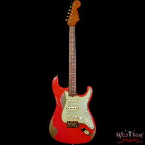 Fender Custom Shop Levi Perry Masterbuilt 1962 Stratocaster Brazilian Rosewood Heavy Relic Fiesta Red w/Gold Hardware 7.40 lbs (US Only / No International Shipping) - Image 3