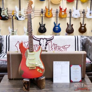Fender Custom Shop Levi Perry Masterbuilt 1962 Stratocaster Brazilian Rosewood Heavy Relic Fiesta Red w/Gold Hardware 7.40 lbs (US Only / No International Shipping) - Image 6
