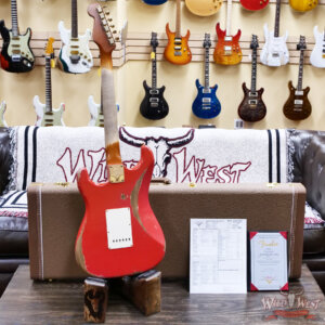 Fender Custom Shop Levi Perry Masterbuilt 1962 Stratocaster Brazilian Rosewood Heavy Relic Fiesta Red w/Gold Hardware 7.40 lbs (US Only / No International Shipping) - Image 11