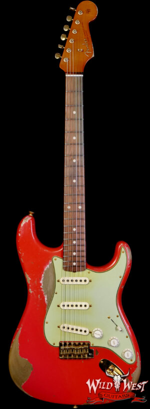 Fender Custom Shop Levi Perry Masterbuilt 1962 Stratocaster Brazilian Rosewood Heavy Relic Fiesta Red w/Gold Hardware 7.40 lbs (US Only / No International Shipping)