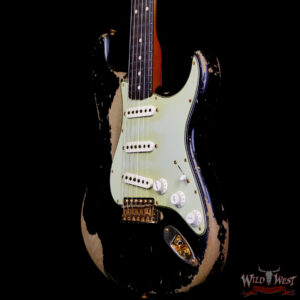 Fender Custom Shop Levi Perry Masterbuilt 1962 Stratocaster Brazilian Rosewood Heavy Relic Black with Gold Hardware 7.25 lbs (US Only / No International Shipping) - Image 2