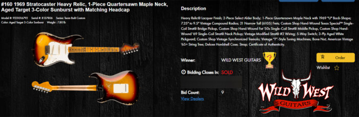 Fender Custom Shop 2025 Dealer Event #160 1969 Stratocaster Maple Neck Heavy Relic Aged 3 Tone Sunburst 7.80 lbs - Image 7