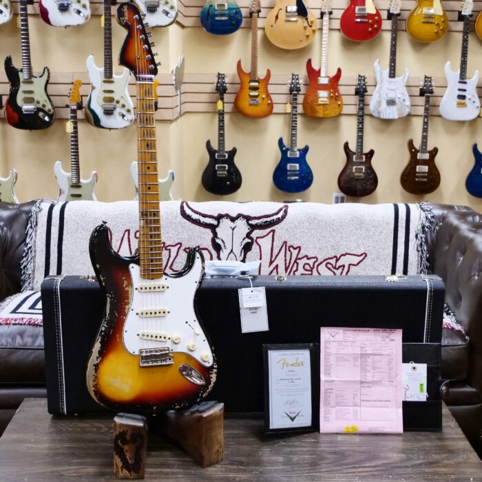 Fender Custom Shop 2025 Dealer Event #160 1969 Stratocaster Maple Neck Heavy Relic Aged 3 Tone Sunburst 7.80 lbs - Image 8