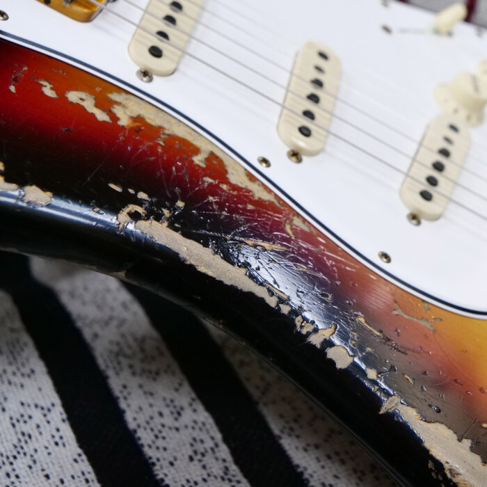 Fender Custom Shop 2025 Dealer Event #160 1969 Stratocaster Maple Neck Heavy Relic Aged 3 Tone Sunburst 7.80 lbs - Image 11