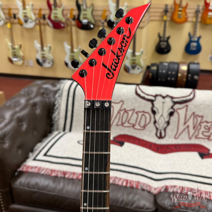 Jackson American Series Virtuoso Floyd Rose HH Ebony Fingerboard Rocket Red 8.10 lbs - Image 6