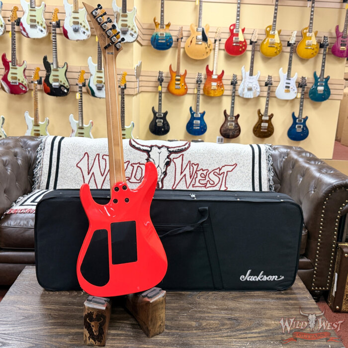 Jackson American Series Virtuoso Floyd Rose HH Ebony Fingerboard Rocket Red 8.10 lbs - Image 8