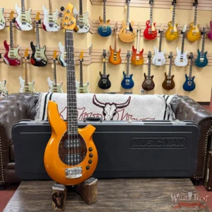 2007 Ernie Ball Music Man Bongo 4 HH Rosewood Fingerbooard Desert Gold (Orange) 9.45 lbs - Image 5