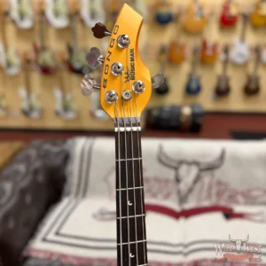 2007 Ernie Ball Music Man Bongo 4 HH Rosewood Fingerbooard Desert Gold (Orange) 9.45 lbs - Image 6