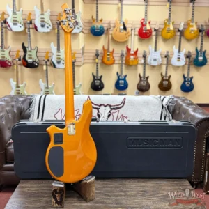 2007 Ernie Ball Music Man Bongo 4 HH Rosewood Fingerbooard Desert Gold (Orange) 9.45 lbs - Image 8