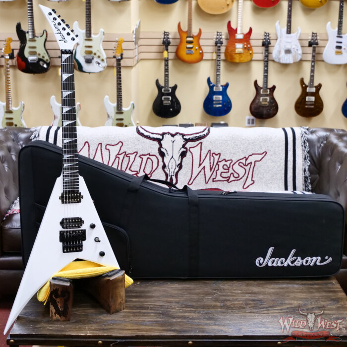 Jackson American Series Rhoads RR24 FR Floyd Rose Ebony Fingerboard Snow White 7.75 lbs - Image 5