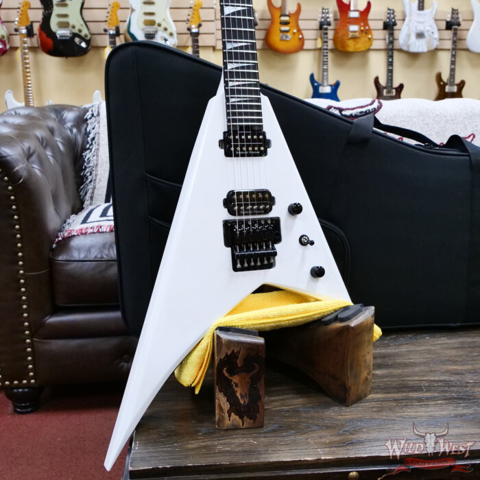 Jackson American Series Rhoads RR24 FR Floyd Rose Ebony Fingerboard Snow White 7.75 lbs - Image 7