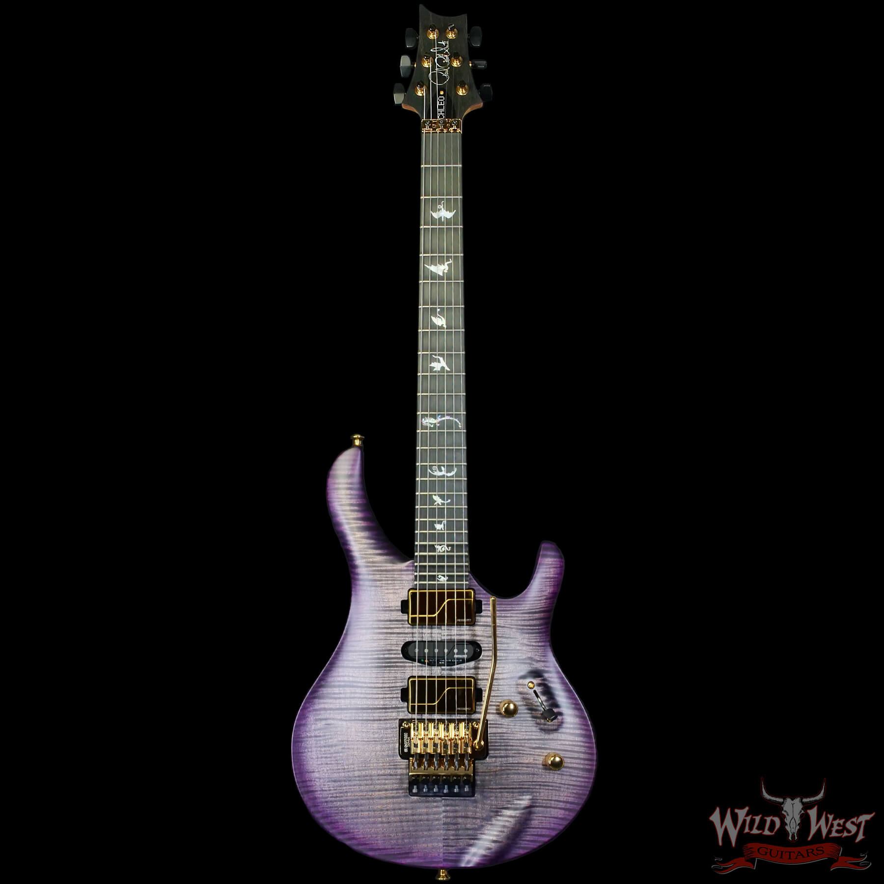 PRS-0416232-C1 2025 Paul Reed Smith PRS Core Herman Li Signature Chleo Limited Edition Charcoal Purple Burst 6.90 lbs - Image 3