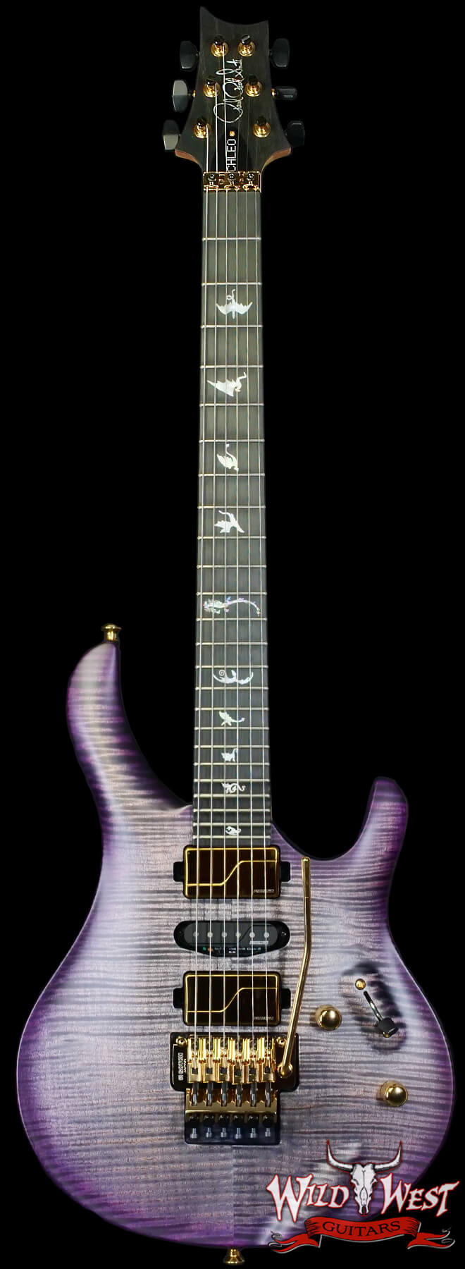 PRS-0416232-Main 2025 Paul Reed Smith PRS Core Herman Li Signature Chleo Limited Edition Charcoal Purple Burst 6.90 lbs - Image 1