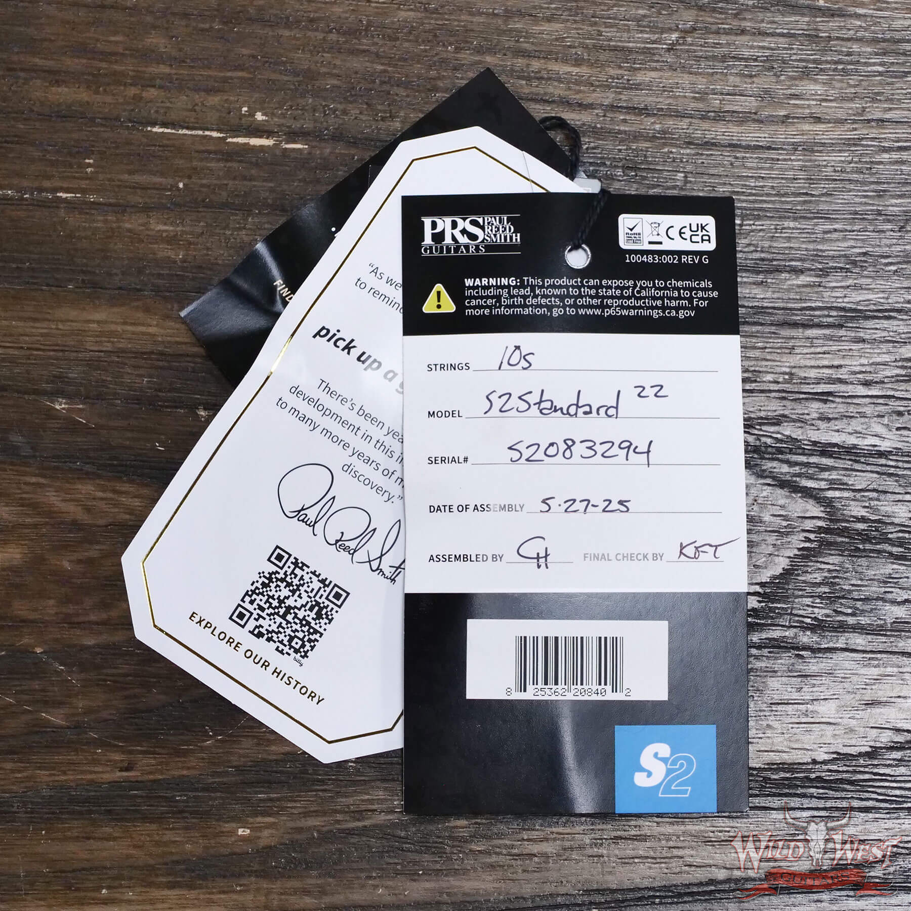 PRS-S2083294-D7 2025 Paul Reed Smith PRS S2 Series S2 Standard 22 Satin Metallic Midnight 6.85 lbs - Image 9