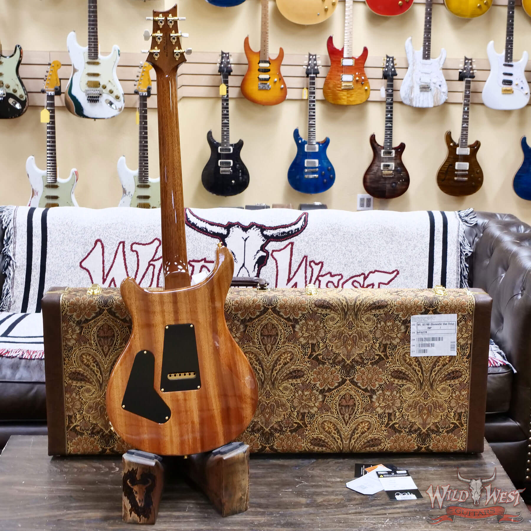 PRS-WL-0416228-D5 2025 Paul Reed Smith PRS Wood Library 10 Top Custom 24 Brazilian Rosewood Bonnie Pink with Natural Back 7.60 lbs - Image 10