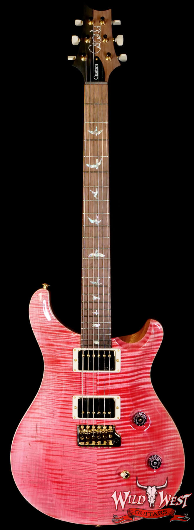 PRS-WL-0416228-Main 2025 Paul Reed Smith PRS Wood Library 10 Top Custom 24 Brazilian Rosewood Bonnie Pink with Natural Back 7.60 lbs - Image 1