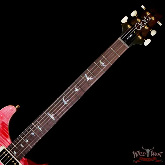 2025 Paul Reed Smith PRS Wood Library 10 Top Custom 24 Brazilian Rosewood Bonnie Pink with Natural Back 7.85 lbs - Image 4