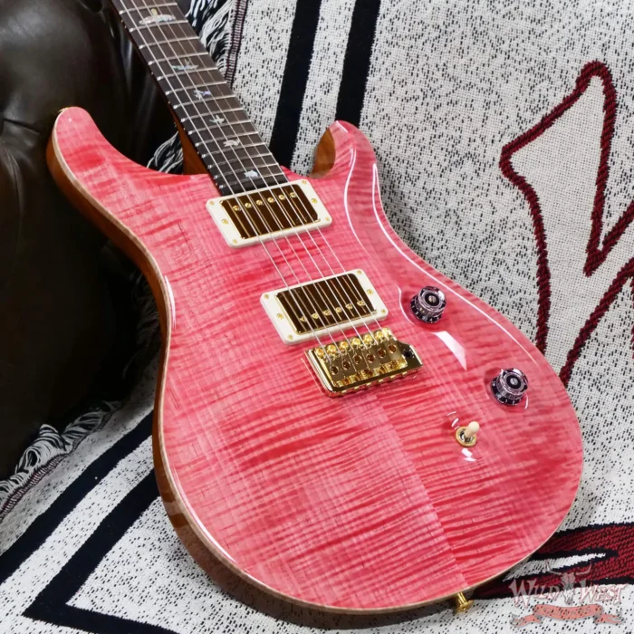 2025 Paul Reed Smith PRS Wood Library 10 Top Custom 24 Brazilian Rosewood Bonnie Pink with Natural Back 7.85 lbs - Image 9