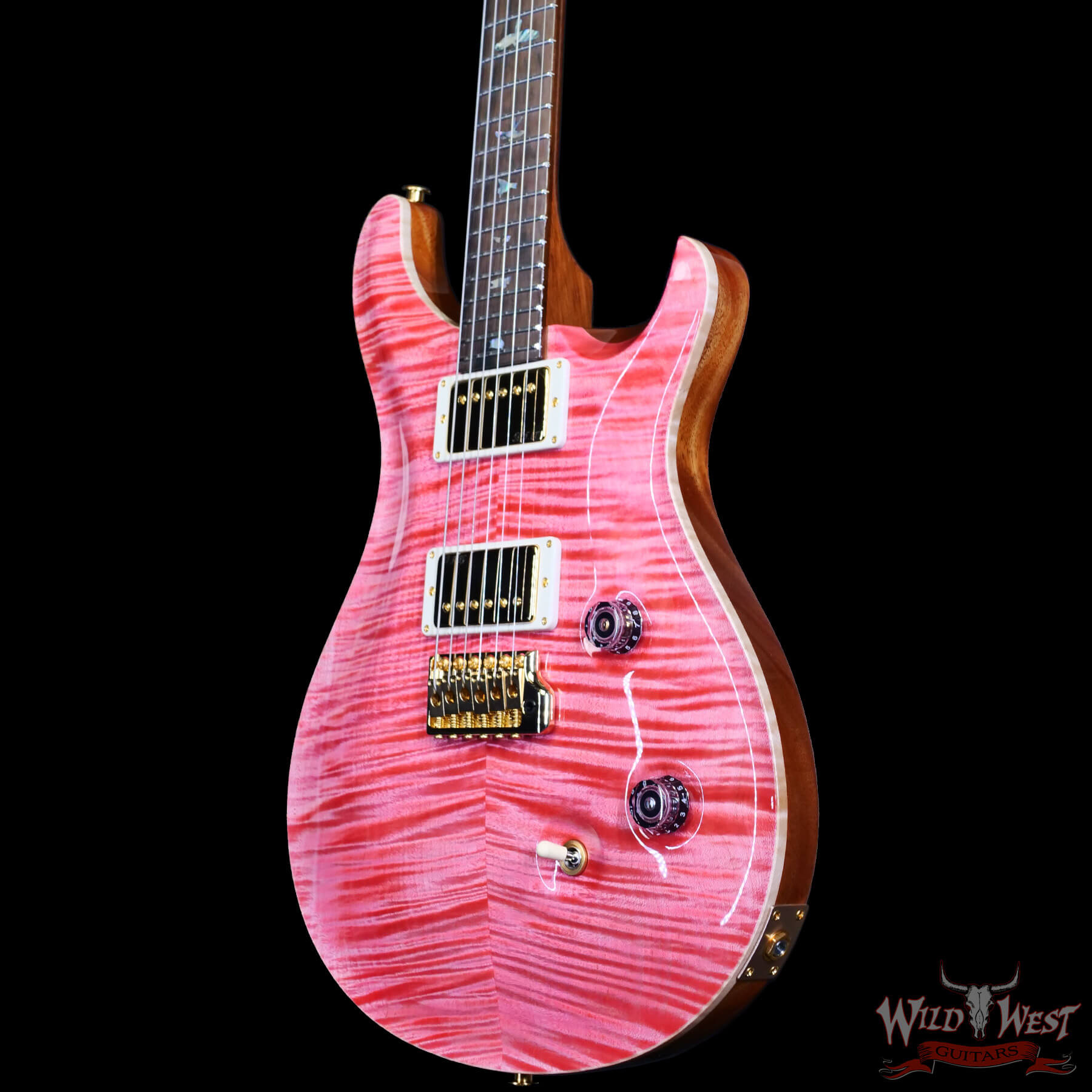 PRS-WL-0416232-BR 2025 Paul Reed Smith PRS Wood Library 10 Top Custom 24 Brazilian Rosewood Bonnie Pink with Natural Back 8.00 lbs - Image 2
