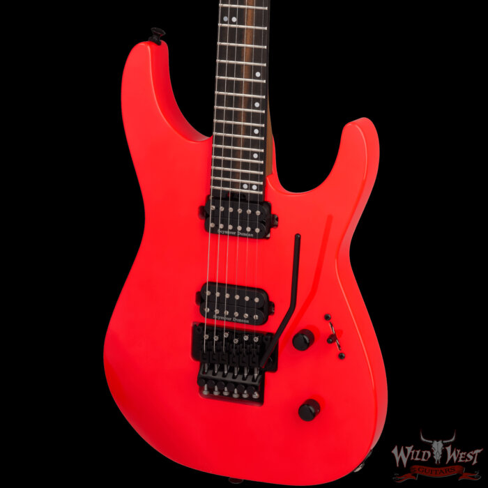 Jackson American Series Virtuoso Floyd Rose HH Ebony Fingerboard Rocket Red 8.10 lbs - Image 2