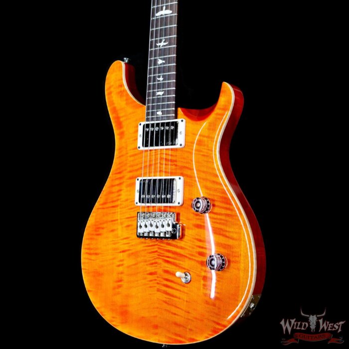 2023 Paul Reed Smith PRS Wild West Guitars 2023 Special Run CE 24 Painted Black Neck 57/08 Pickups Orange - Image 2