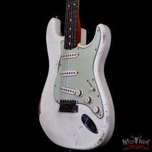 Fender Custom Shop Andy Hicks Masterbuilt 1963 Stratocaster Relic Aged Olympic White 7.30 lbs - Image 2