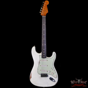 Fender Custom Shop Andy Hicks Masterbuilt 1963 Stratocaster Relic Aged Olympic White 7.30 lbs - Image 3