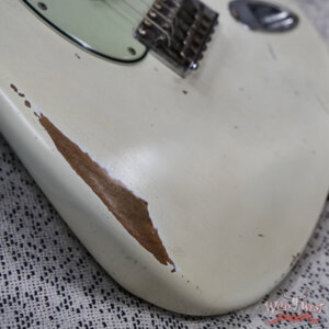 Fender Custom Shop Andy Hicks Masterbuilt 1963 Stratocaster Relic Aged Olympic White 7.30 lbs - Image 9